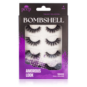Bombshell lashes from Twilight Collection, Amorous Look, full-volume design, 4 pairs for captivating eyes.